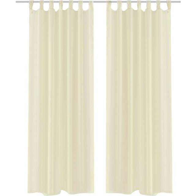 Genomskinlig gardin 140 x 245 cm 2-pack Turkos