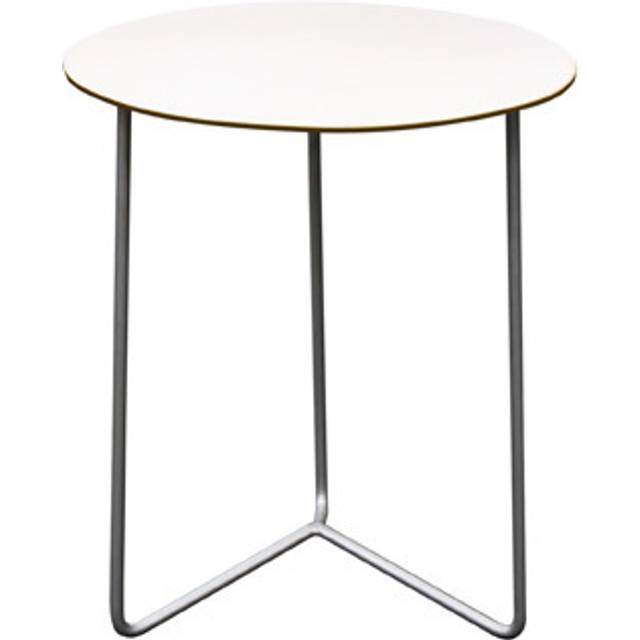 Grythyttan Stålmöbler High Tech bord ø60 cm Vit-svart stativ