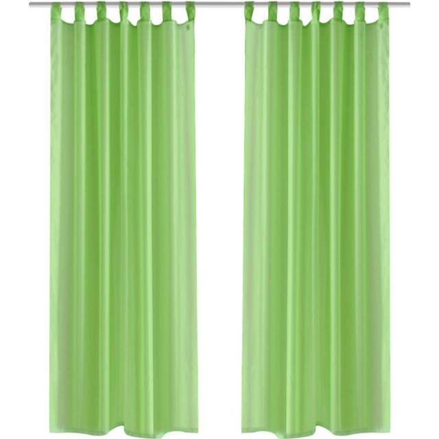 Genomskinlig gardin 140 x 225 cm 2-pack Apple Green
