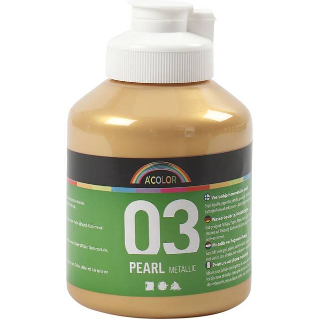 Akrylfärg metallic 500ml guld