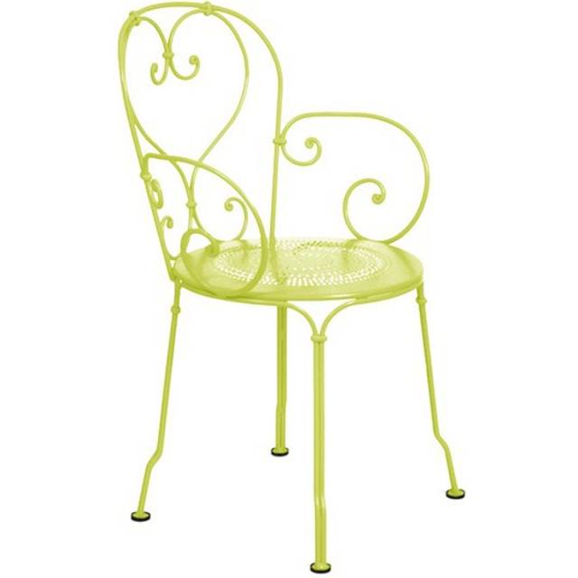 Fermob - 1900 Armchair, Liquorice - Matstolar utomhus - Svart - Metall