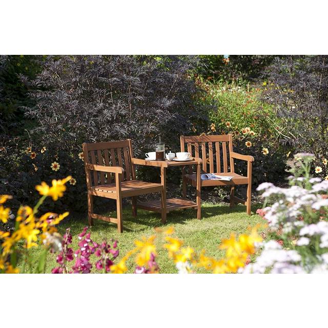 Rowlinson Hampton Companion Seat Brown Hardwood