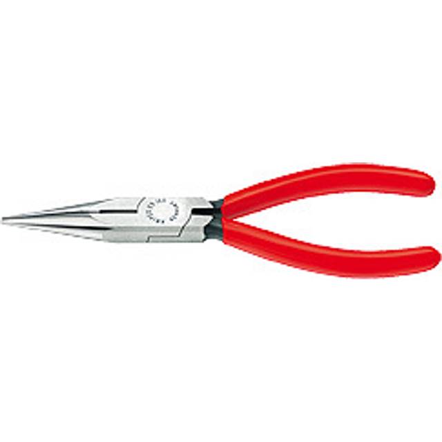 Knipex Tång med flata, runda käftar och skär (Radiotång) svart, försedd med korrosionsskydd, med plastöverdrag 160 mm 25 01 160