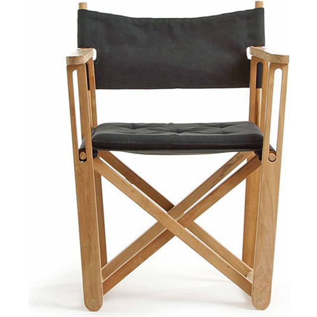 Kryss loungestol Teak/Sunbrella Slate - Mörkgrå/Träfärg
