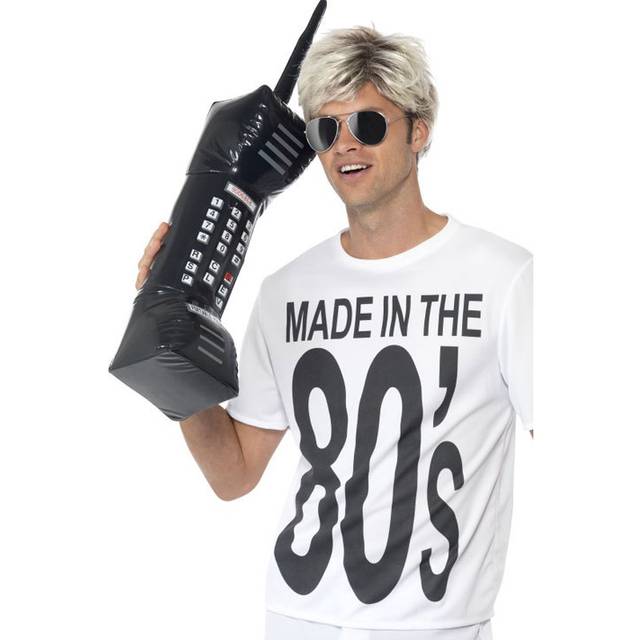 Smiffy's Inflatable Retro Phone - Black | 80s Costume Accessory