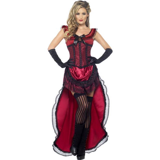 Smiffy's Adult Women's Western Authentic Brothel Babe Costume, Dress And -