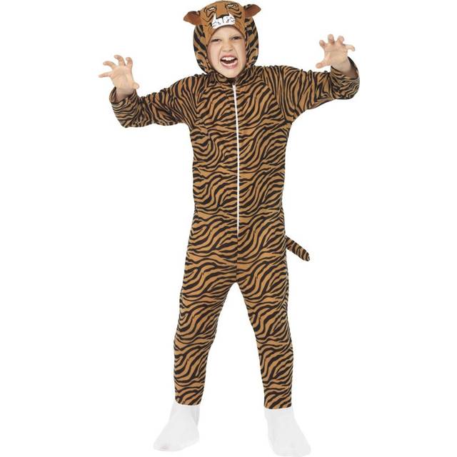 Jungle tiger kids fancy dress zoo safari animal boys girls book day costume