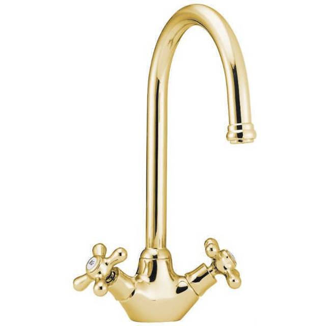 Deva Venetian Gold Twin Handle Kitchen Sink Mixer Tap SM057-501