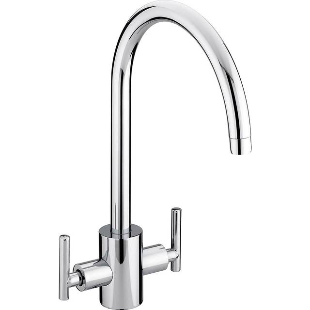 Artisan Double Handle Monobloc Mixer Tap - Brushed Nickel (21.5cm)