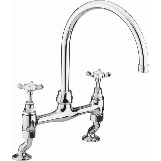 1901 Double Handle Monobloc Mixer Tap - Chrome (20.5cm)