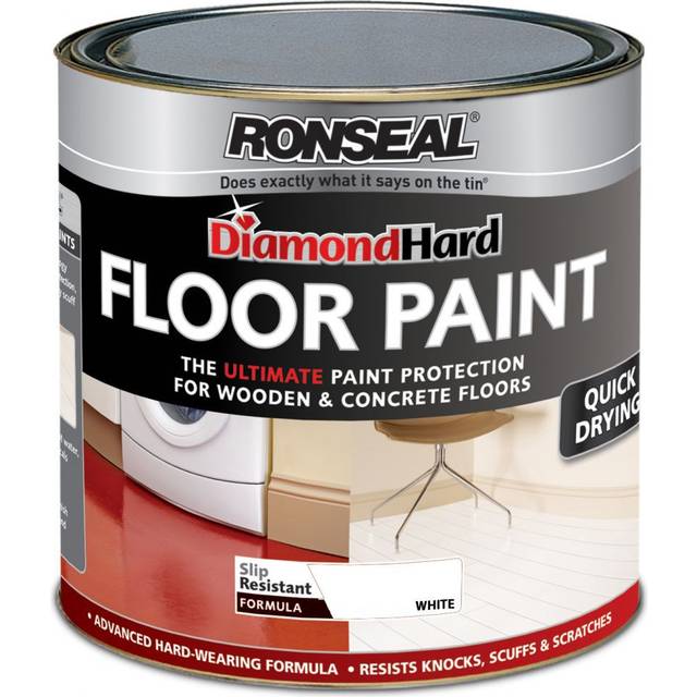 Ronseal diamond hard floor paint white 750ml