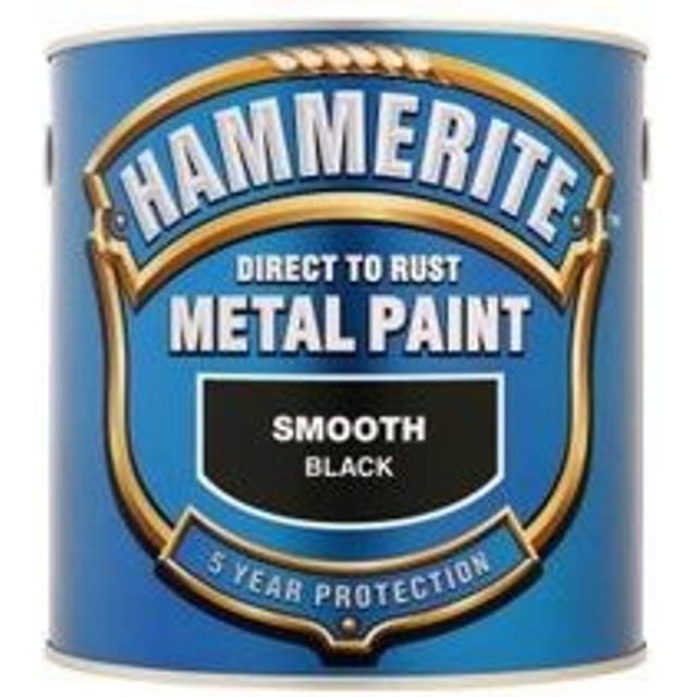 Hammerite Direct to Rust Metal Paint Smooth Finish, Black 2.5L