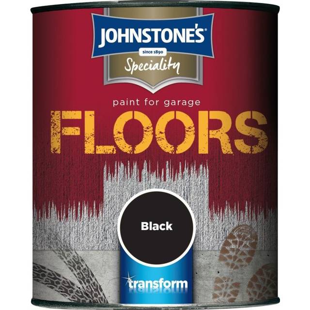 Johnstone's Garage Floor Paint Semi Gloss 250ml Black - black