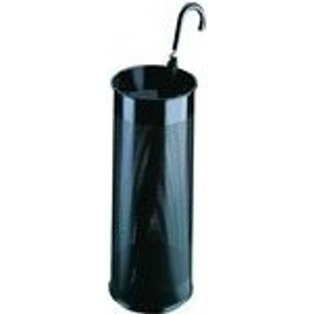 Durable Black Perforated Steel Umbrella Stand 29L - 28 x 28 x 63.5cm