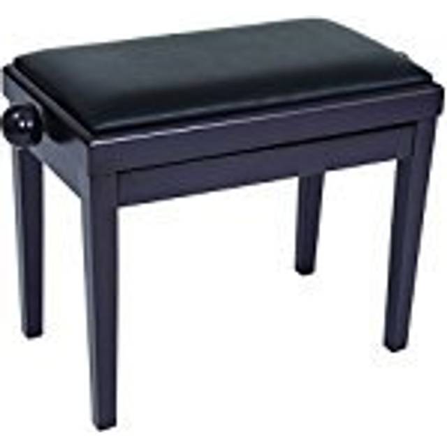 Kinsman Adjustable Piano Bench - Satin Black, Black