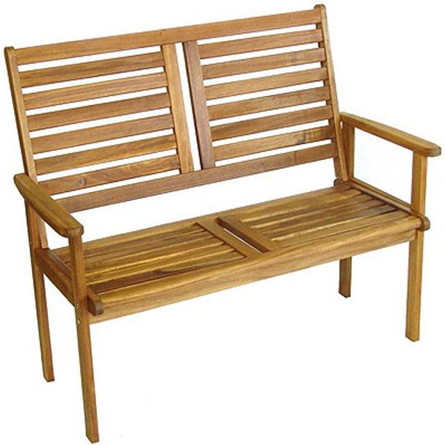 Royalcraft Napoli 2 Seater Bench, Brown