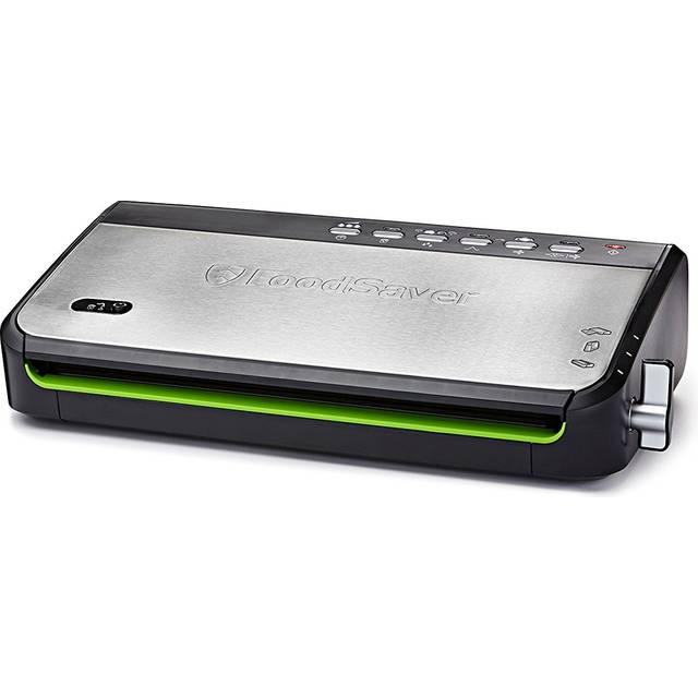 Foodsaver Food Vacuum Sealer Machine with Integrated Roll Storage, Bag Cutter & Delicate Food Mode, Includes Assorted Vacuum Sealer Bags, FFS005