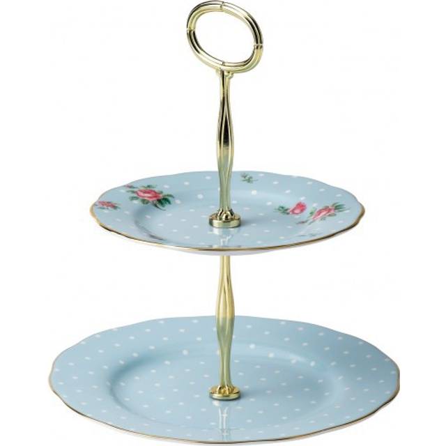 Royal Albert, Polka Blue - 2 Tier Cake Stand (27cm W)