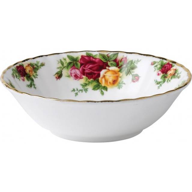Royal Albert White, Red and Green Old Country Roses China Cereal Bowl 16cm