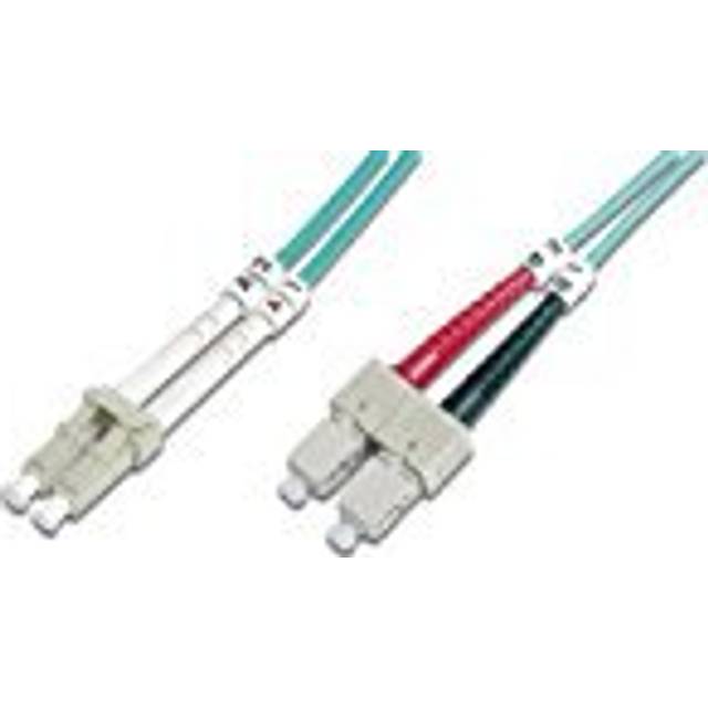 DIGITUS Fiber Optic Patch Cord LC to SC Multimode 50/125m Duplex Length 2m Class OM3
