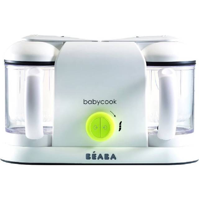 Béaba Babycook Duo Matberedare 4-i-1 mixer snabbånga 15 min diversifiering mat små krukor baby hus XXL innehåll 2200 ml mörkgrå