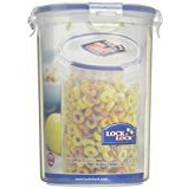 Lock & Lock Round Storage Container - Clear/Blue, 1.8 L