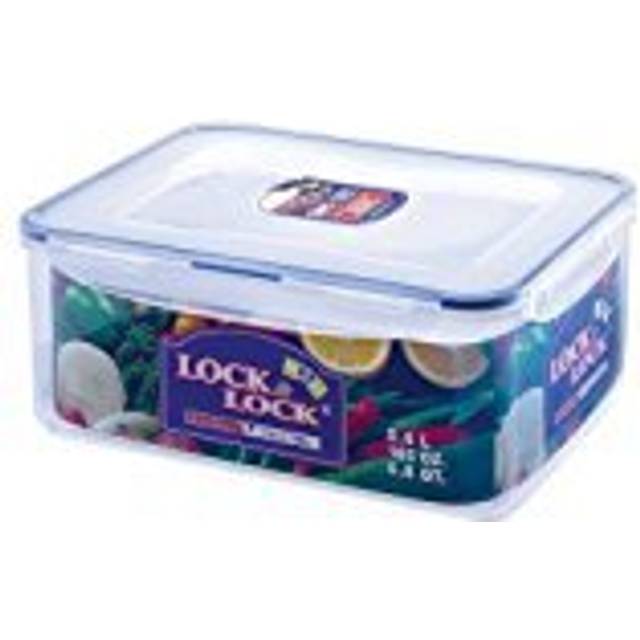Lock & Lock Rectangular Storage Container - Clear/Blue, 5.5 L