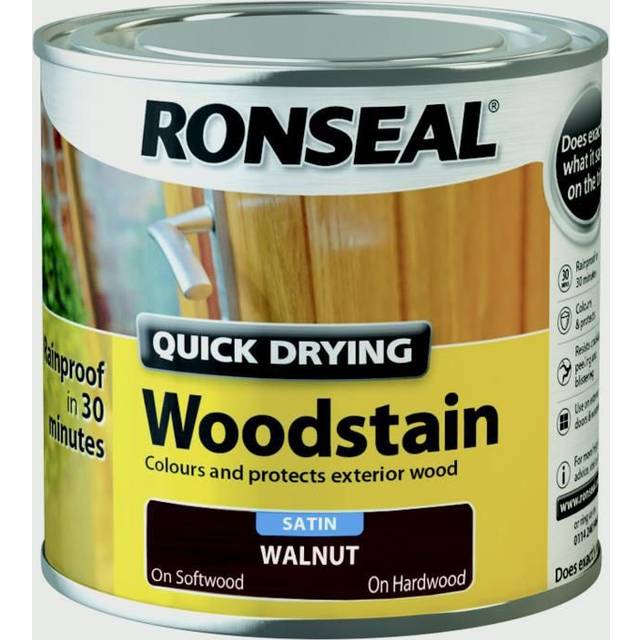 Ronseal quick drying woodstain satin walnut 250ml