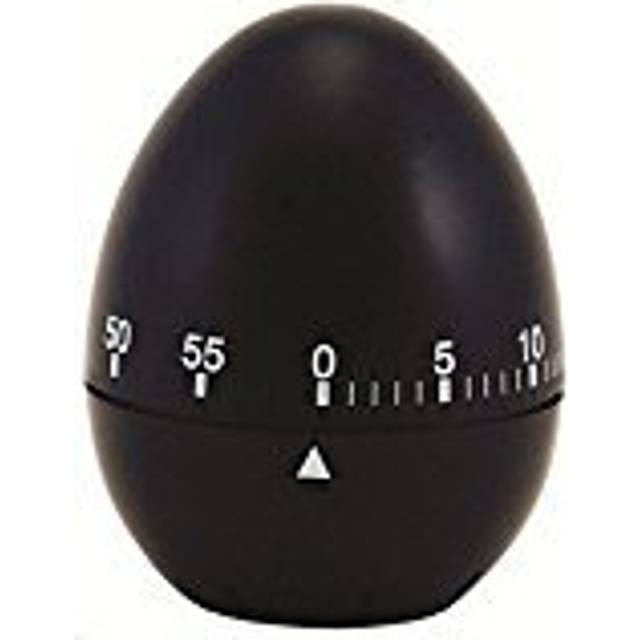 Chef Aid 60 Minute Mechanical Egg Shaped Timer, Black