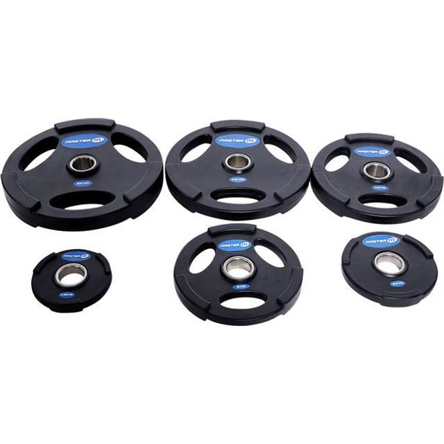 Master Fitness Master Fitness Gummiklädd Skiva Deluxe, Viktskivor Gummerade Träningsutrustning Svart - 10 kg