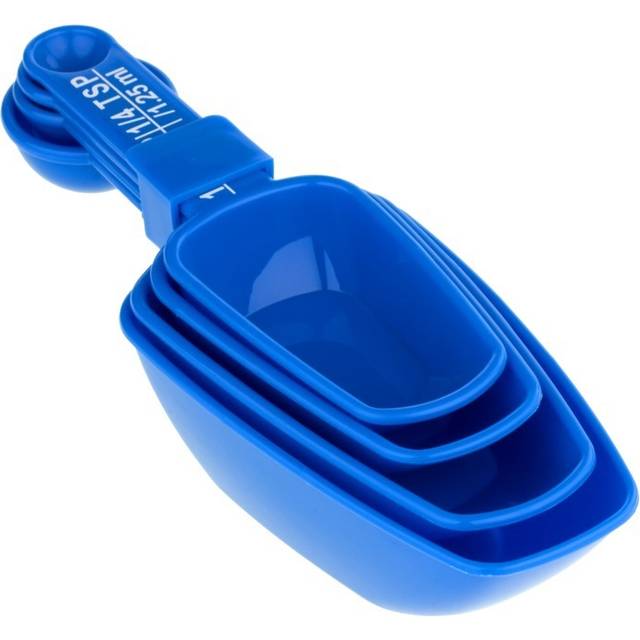 Set of 4 Chef Aid Measuring Scoops with Spoons - Blue