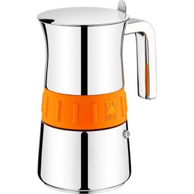 BRA rostfritt stål espressobryggare Elegance röd, för upp till 4 koppar