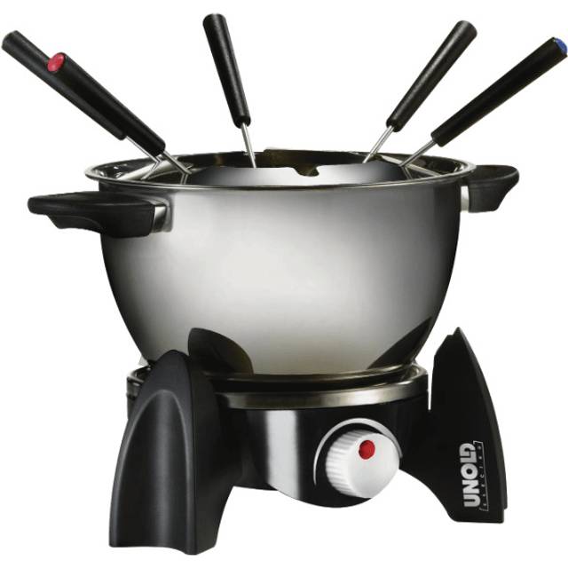UNOLD Fondue-SET, växelkruka (rostfritt stål/keramik), tillbehör, för 6 personer, 48615