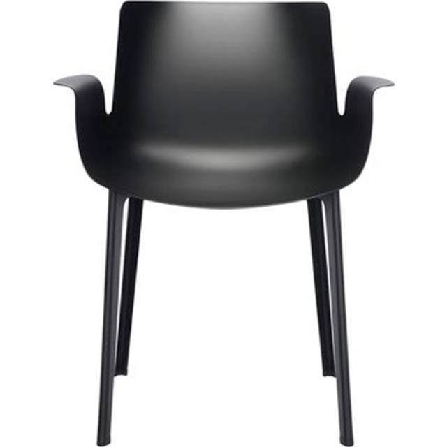 Kartell Piuma Dining Chair With Arms, Grey Plastic | Barker & Stonehouse
