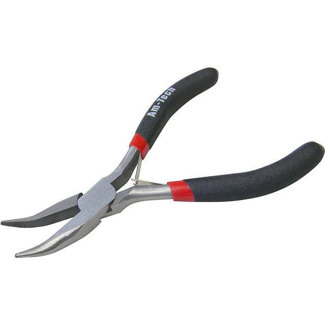 Amtech Mini Bent Nose Pliers with Spring