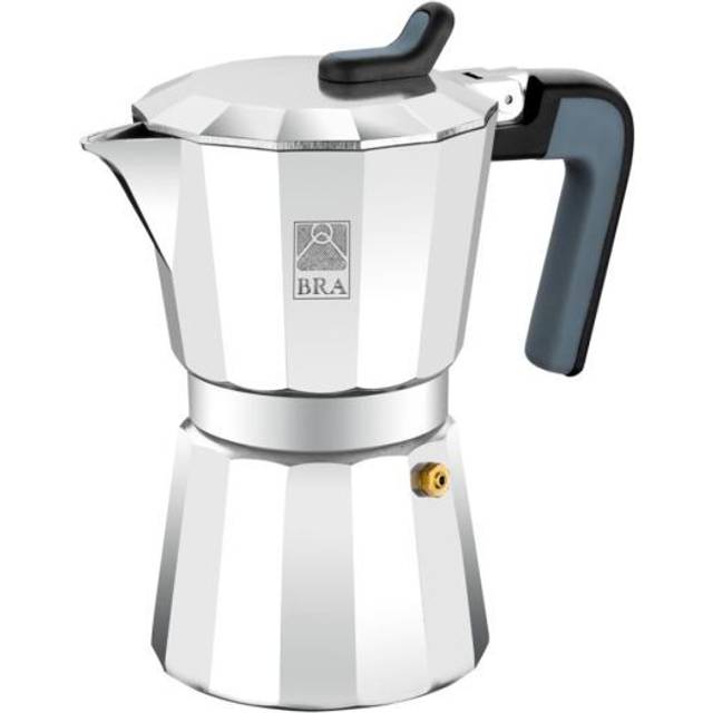 BRA Kaffebryggare, Aluminium, Silver, 9 koppar