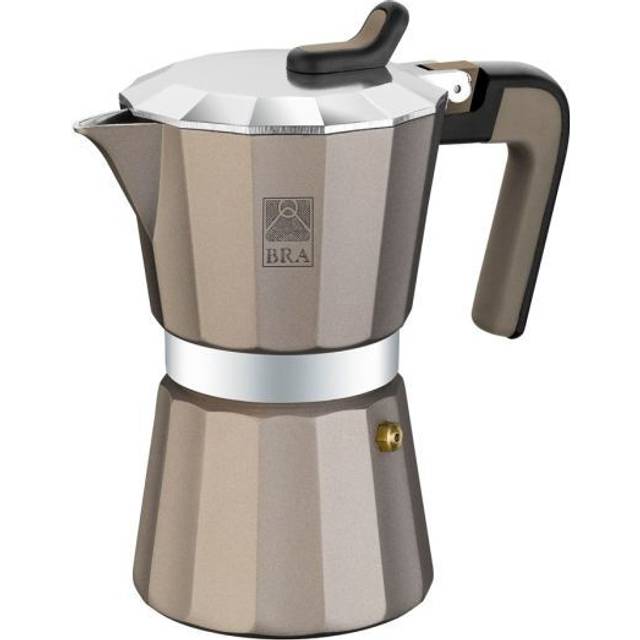 BRA Titanium kaffemaskin aluminium, 3 koppar