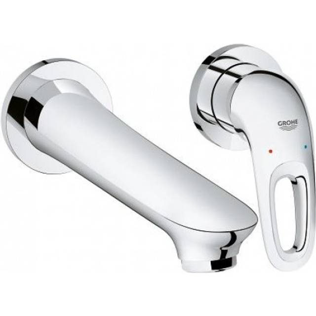 Grohe Eurostyle 2 Hole M-Size Wall Mounted Basin Mixer Tap - Chrome