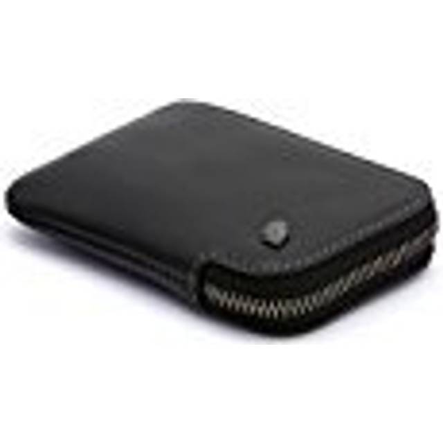 Bellroy kortficka (liten plånbok med dragkedja i läder, rymmer 4-15 kort, myntpåse, vikta noter), Svart, En storlek, Minimalistisk