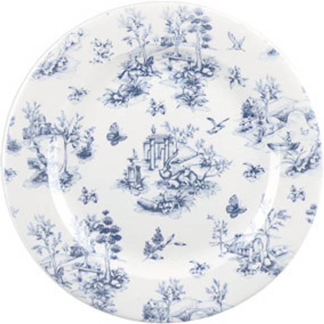 Churchill Toile Cranberry Profile Plate - 8"- you get 6