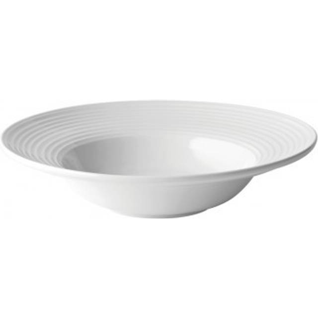 Anton B Tableware White Porcelain Deep Winged Pasta Plate 10 (25.5cm) Pack Of 6