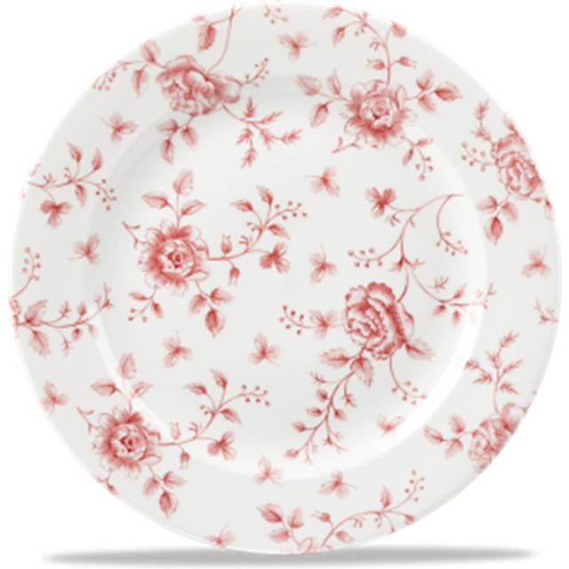 Churchill Vintage Prints Plates Cranberry Rose Print 305mm (Pack of 6)