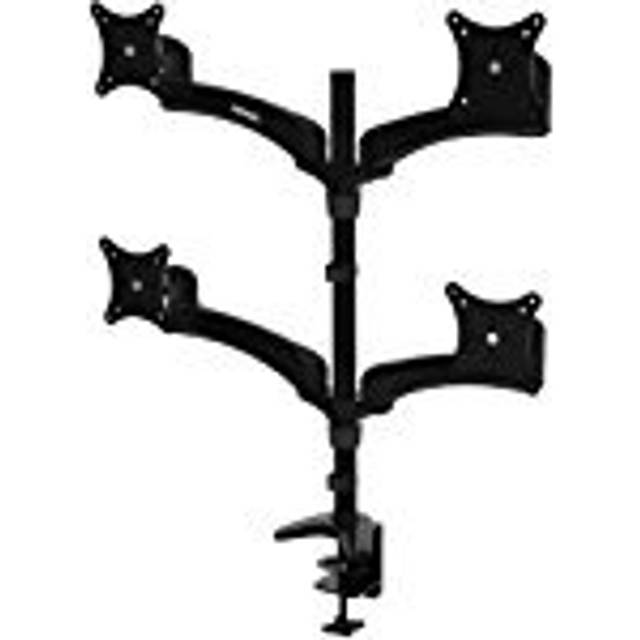 Duronic monitor arm stand dm454 | quad pc desk mount | solid steel | height adju