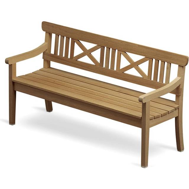 Fritz Hansen - Drachmann Bench 165, Teak - Trädgårdsbänkar - Bernt Santesson - Brun - Trä
