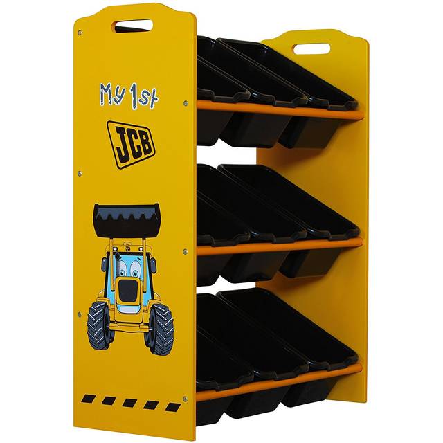 KIDSAW JCB 9 Bin Storage Unit, Yellow