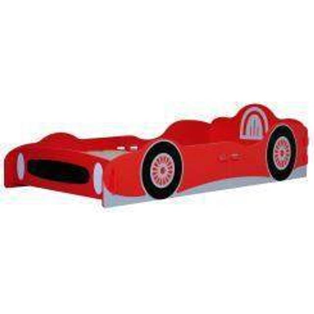 KIDSAW Racing Car Junior Toddler Bed, Red