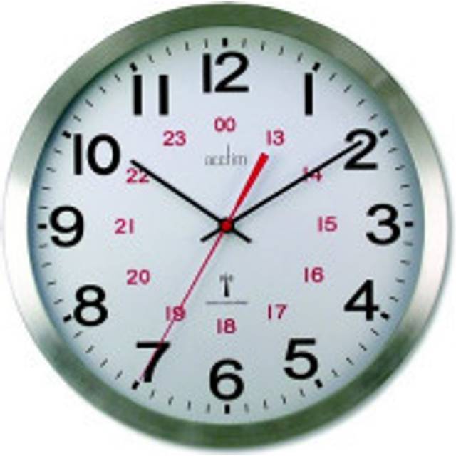 Acctim Wall Clock 74457 25 x 25 x 4.4 x 25 cm Brushed Aluminium