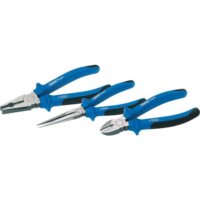 Draper 160mm Heavy Duty Soft Grip Pliers Set - Carbon