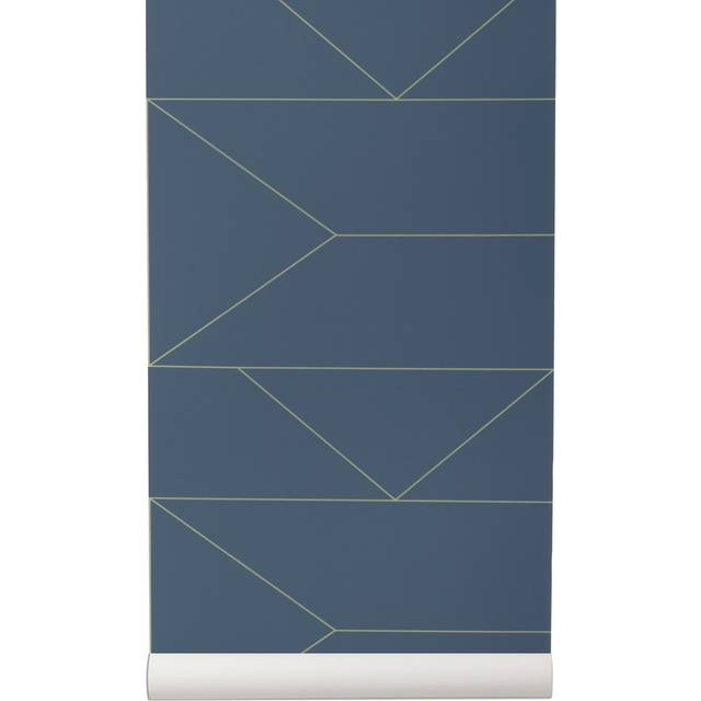 Tapete Lines von Ferm Living - Dark Blue - blue