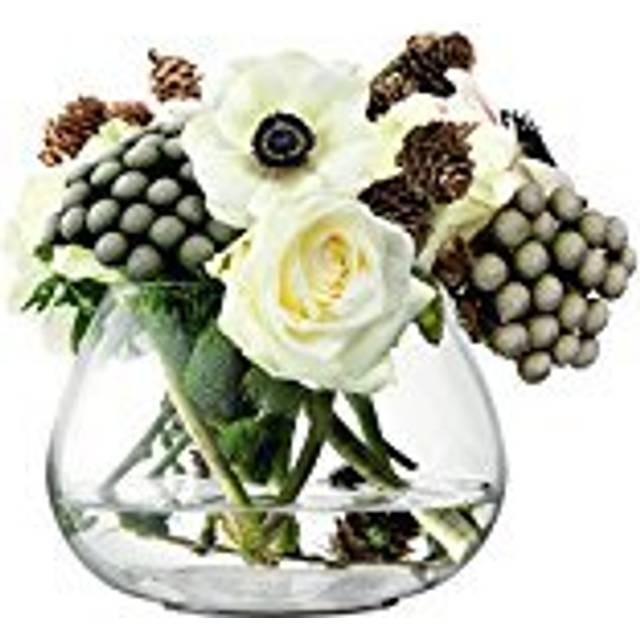 LSA International Flower Table Vase, H12cm, Clear